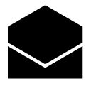open envelope 9 glyph Icon