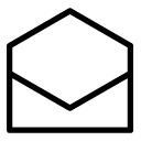 open envelope 9 line Icon