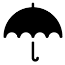 open umbrella glyph Icon