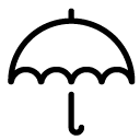 open umbrella line Icon