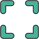 outwards filled outline icon