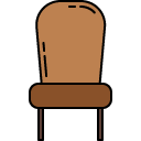 paded chair filled outline icon