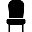 paded chair line icon