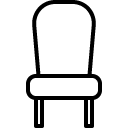 paded chair line icon