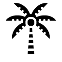 palm tree glyph Icon