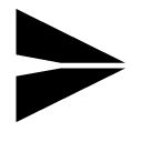 paper aeroplane glyph Icon