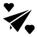 paper airplane glyph Icon