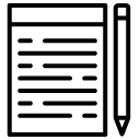 paper pen solid icon