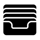 papertray 2 glyph Icon