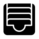 papertray 3 glyph Icon
