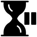 pause hourglass glyph Icon