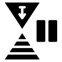 pause line hourglass glyph Icon