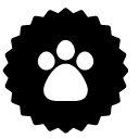 paw sticker glyph Icon