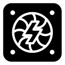 pc electric fan glyph Icon