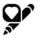 pencil favourite glyph Icon