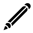 pencil line glyph Icon