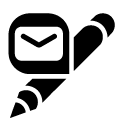 pencil message glyph Icon