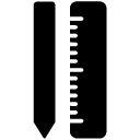 pencil ruler solid icon