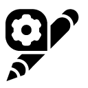 pencil settings glyph Icon