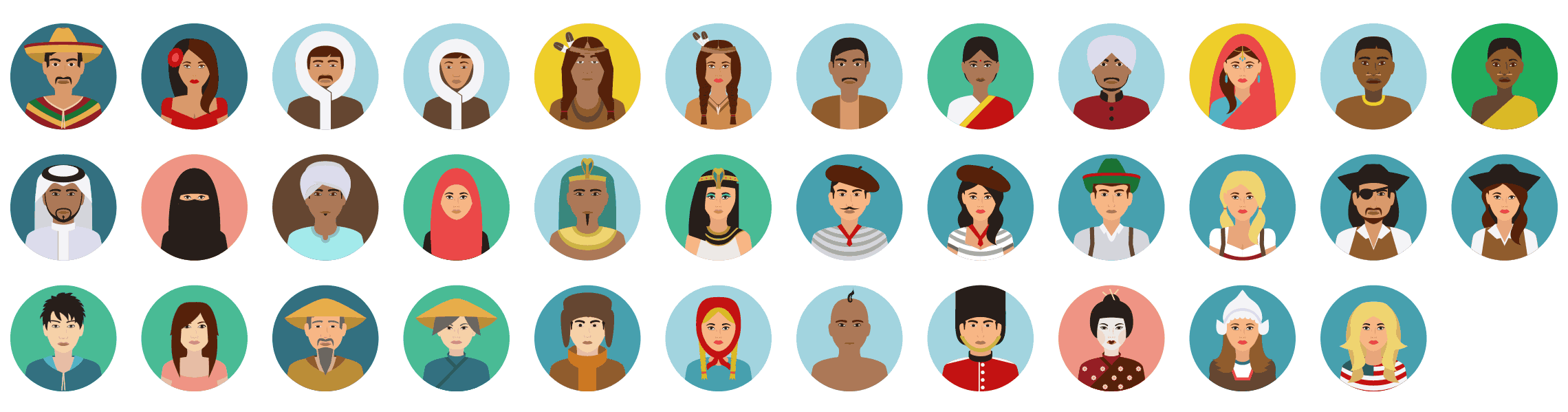 people-cultures-flat-icons-vol-1-preview