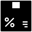 percentage glyph Icon
