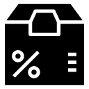 percentage package glyph Icon
