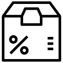 percentage package line Icon