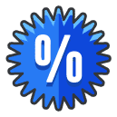 percentage sticker freebie icon