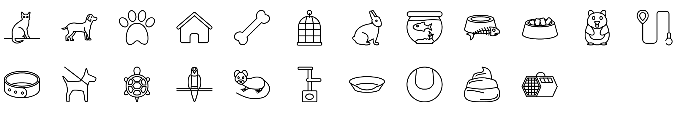 pets-line-icons-preview