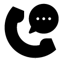 phone chat glyph Icon