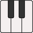 piano keys filled outline Icon