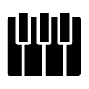 piano keys glyph Icon