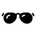 pilot spectacles glyph Icon