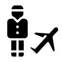 plane man glyph Icon