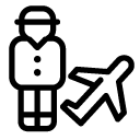 plane man line Icon