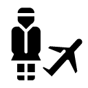 plane woman glyph Icon