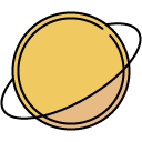 planet filled outline icon