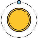 planet orbit filled outline icon