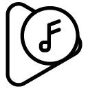 play music line Icon