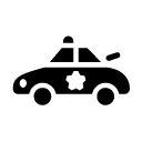 police car glyph Icon
