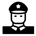 police man glyph Icon