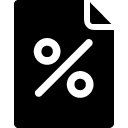 portrait percentage solid icon