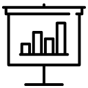 presentation bars chart solid icon