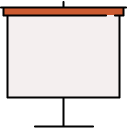 presentation filled outline icon