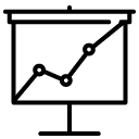 presentation line chart solid icon