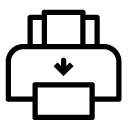 printers and scanners line Icon