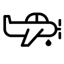 propeller plane line Icon