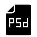 psd file glyph Icon