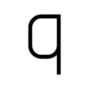 q glyph Icon