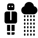 rain man glyph Icon